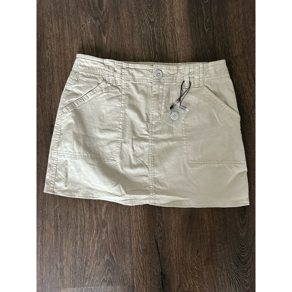NEW Garage Khaki Cargo Mini Skirt XS Preppy